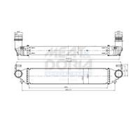MEAT & DORIA Ladeluftkühler LLK per Fiat 500X 1.4 1.6 D Multijet