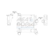 MEAT & DORIA Ladeluftkühler LLK per Renault Kadjar 1.2 TCe 130