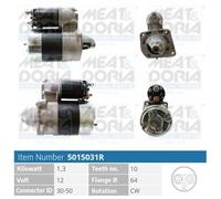 MEAT & DORIA Starter Per Fiat Panda 141_ 750 1000 I.E. Cat 141A_ 900 1100 Uno