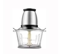 Meat Grinder Electric Food Chopper (1.8L 200W) Multi-Function Small Mixer 2 Speed Adjustable Stainless Steel Kitchen Food Processor for Meat Vegetables Fruits/Stirring Milkshake