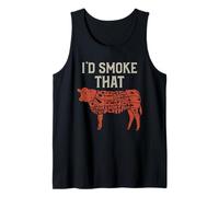 Meat Lover I'd Smoke That Beef Cuts Illustration Canotta