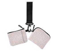 Meat Peach Linen Texture Custodie per carte di credito da donna Porta monete sottile portatile portamonete borsa portafoglio con tasca con cerniera per donna 2 confezioni, Texture lino carne pesca, 1
