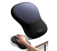 meatanty Tappetino per mouse ergonomico con supporto per il polso, in morbido gel e memory foam, per alleviare il dolore, antiscivolo, delicato sulla pelle, estetico, nero, per ufficio, laptop, gioco