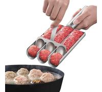 Meatball Scoop Maker,Meatball Shape Ball Maker,Meat Ball Maker,Cucina in acciaio inox Manuale Polpette Maker,Stampo per polpette portatile,Cucchiaio con vanga da taglio,Set fai da te per fare polpette