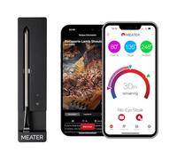 MEATER SE - Termometro per carne wireless con Bluetooth, misura temperatura interna e ambientale, perfetto per forno, grill, cucina, barbecue, girarrosto, dotato di caricatore nero