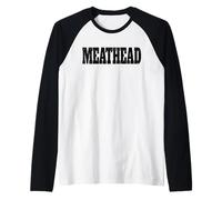 Meathead la Parola Testa di Carne su Una Maglietta Maglia con Maniche Raglan