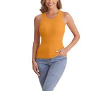 Meaunzyl Canottiere Donna Estive Microfibra Sottogiacca Top Slim Fit Senza Maniche Canottiera Donna in Tinta Unita Camicia Imbottita Casual Traspirante per Un Abbigliamento Casual Quotidiano