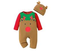 Meaunzyl Tutina Invernale Da Neonato Vestito Elfo Bambino Infantile Pagliaccetto Carina Con Cappuccio Per Bambini, Per Feste Di Natale Regali Per Natale Neonato Cappotto Pagliaccetto Tutina Chic