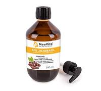 MeaVita Meavita Organic Jojoba Oil Gold - 100% Puro Olio di Jojoba Spremuto a Freddo, 1 Confezione (1 X 500 Ml) - 500 ml