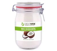 MeaVita Olio di Cocco Meavita, Insapore (Deodorato), Confezione da 1 (1X 1000 Ml) in Un Barattolo da Stiro - 1000 ml