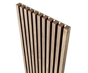 MEBANO. Pannelli Acustici Su Piastra Bianca 4 Pezzi 240x18,5 cm Rovere Stirling Pannelli Decorativi In MDF Rivestimento Pareti Legno Per Soggiorno