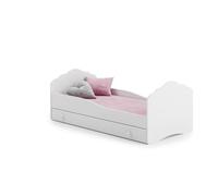 MEBLEKO Letto per bambini FALA bianco 160x80 cassetto, materasso, struttura