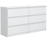 MebLocker Cassettiera con 6 Cassetti - Settimino 100x39x78,5 cm - Cassettiera Salvaspazio per la Camera da Letto e Soggiorno - Armadio con Cassetti dal Design Moderno - Bianco