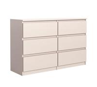 MebLocker Cassettiera con 6 Cassetti - Settimino 100x39x78,5 cm - Cassettiera Salvaspazio per la Camera da Letto e Soggiorno - Armadio con Cassetti dal Design Moderno - Cashmere