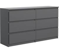 MebLocker Cassettiera con 6 Cassetti - Settimino 120x80x40 cm - Cassettiera Salvaspazio per la Camera da Letto e Soggiorno - Armadio con Cassetti dal Design Moderno - Anthracite