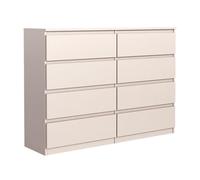 MebLocker Cassettiera con 8 Cassetti - Settimino 100x39x101,5 cm - Cassettiera Salvaspazio per la Camera da Letto e Soggiorno - Armadio con Cassetti dal Design Moderno - Cashmere