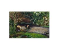 MEBSJY Poster Ophelia di John Everett Millais, stampa su tela, decorazione da parete, decorazione artistica per la casa, per soggiorno, idea regalo, senza cornice: 50 x 75 cm