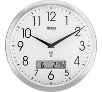 Mebus 19422 Radiocontrollato Orologio da parete 30 cm x 3 cm Argento