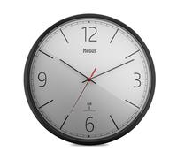 Mebus Moderno orologio da parete radiocontrollato I preciso movimento I nero/grigio, diametro 30 cm