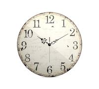 Mebus Orologio da parete al quarzo, silenzioso, nessun ticktack, movimento al quarzo, copertura in vetro a cupola, design accattivante, quadrante arabo, diametro: 35 cm