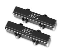 MEC Active Metal Cover J-Bass Pickup Set, 4-String - Black Chrome