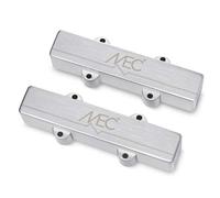 MEC Active Metal Cover J-Bass Pickup Set, 4-String - Brushed Chrome