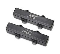 MEC Active Metal Cover J-Bass Pickup Set 5 corde - Nero spazzolato