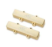 MEC Active Metal Cover J-Bass Pickup Set, 5-String - Brushed Gold