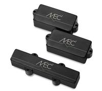 MEC Active Metal Cover P/J-Bass Pickup Set 4 corde - Nero spazzolato