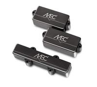 MEC Active Metal Cover P/J-Bass Pickup Set, 4-String - Black Chrome