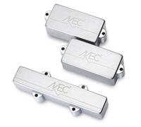 MEC Active Metal Cover P/J-Bass Pickup Set, 4-String - Brushed Chrome