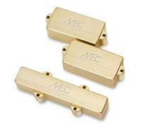 MEC Active Metal Cover P/J-Bass Pickup Set, 4-String - Brushed Gold