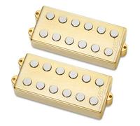 MEC Passive MM-Style - Set di 6 plettri per basso, copertura in metallo, colore: oro spazzolato