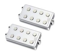 MEC Passive MM-Style - Set di pick-up per basso, copertura in metallo, 4 corde, cromato