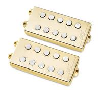 MEC Passive MM-Style - Set di pick-up per basso, copertura in metallo, 5 corde, colore: oro