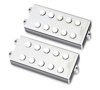 MEC Passive MM-Style - Set di pick-up per basso, copertura in metallo, 5 corde, cromato