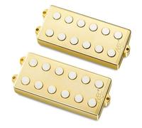 MEC Passive MM-Style - Set di pickup per basso, rivestimento in metallo, 6 corde, colore: Oro