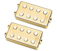 MEC Passive MM-Style - Set di plettri per basso, copertura in metallo, 4 corde, colore: oro