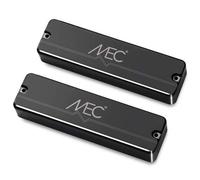 MEC passive Soapbar Humbucker Bass Pickup Set, Metal Cover, 6 corde - Black Chrome