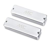 MEC passive Soapbar Humbucker Bass Pickup Set, Metal Cover, 6 corde - cromato
