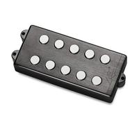 MEC - Pick-up passivo MM-Style per basso, cover in metallo, 5 corde, ponte - nero spazzolato