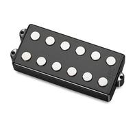MEC - Pick-up passivo MM-Style per basso, cover in metallo, 6 corde, ponte - Black Chrome
