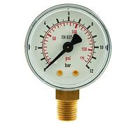 Mecafer 152163 - Manometro ø 50 mm, 1/8" (3,2 mm) m 1/4" (6,35 mm) m