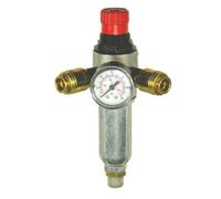 Mecafer 152172 - Riduttore di pressione, filtro, 2 rubinetti, 1/4 m