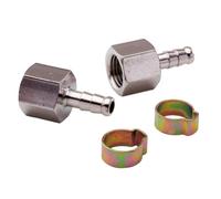 Mecafer 156024 - Raccordo 3/8" femmina per tubo 8 x 13, 2 pezzi con fascette