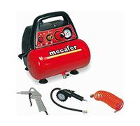 MECAFER - Nuovo Vento Compressore D'aria 15 Hp 6l 8 Bar Con 3 Accessori