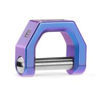 MecArmy CH2 - Portachiavi in titanio a forma di D, resistente, con anello a D, con gancio a vite, per chiavi dell'auto (S/M/L) (blue, S)