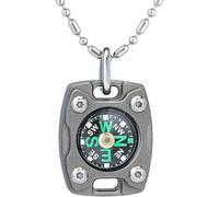 MecArmy CMP Mini bussola in titanio/ottone, lussuosa bussola tascabile di sopravvivenza - regalo da padre a figlio, regalo di mamma o papà, figlio per laurea, compleanno