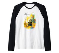 Mecca Makkah Arabia Saudita Classic Everyday Travel Maglia con Maniche Raglan