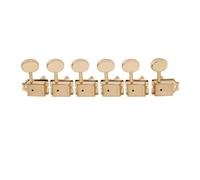 Meccaniche chitarra 6 in linea, compatibile con Squier, Classic Vibe | MX1514P, per stile Fender ST/Tele, boccola 9mm, rapporto 15:1, corpo in metallo, bottone plastica(Style 4)